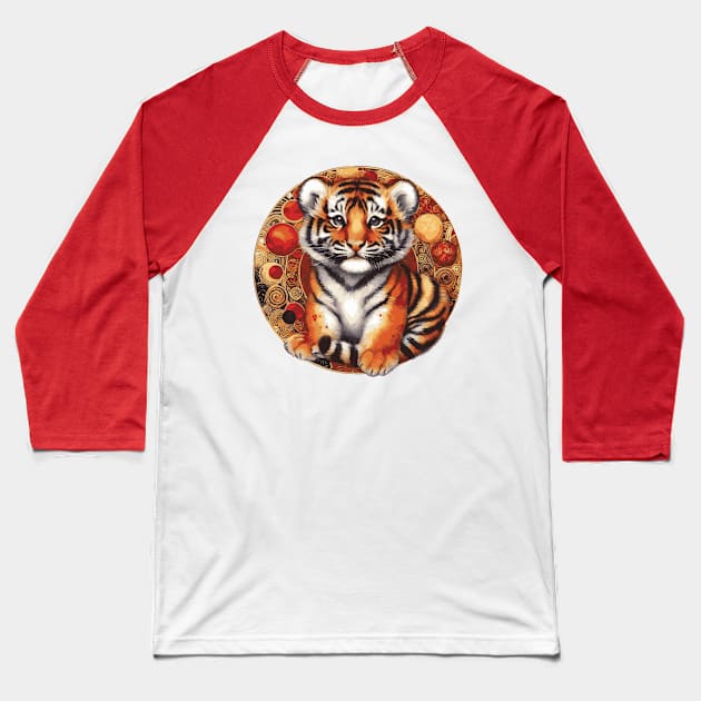 Year of the Tiger Chinese Astrology Baseball T-Shirt by Heartsake